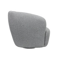 Fauteuil pivotant de salon d'hôtel, fauteuil barillet capitonné, chaise d'appoint ronde pivotante pour bureau à domicile
