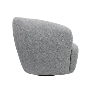 Sillón Giratorio para Sala de Estar, Sillones con Brazos Curvos, Tapizados, Redondos, Giratorios, para Decoración del Hogar - Product Image 3