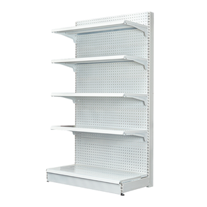 Estanterías de Góndola para Supermercado, Resistentes, de Doble Cara, de Acero Perforado, con Recubrimiento de Polvo Epoxi, Capacidad de 50-90 kg - Product Image 1
