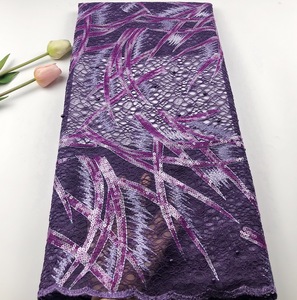 Hot Sales Lace <strong>Fabrics</strong> Double <strong>Net</strong> Wedding African Beads With Sequins <strong>Fabric</strong> French Lace - Product Image 1