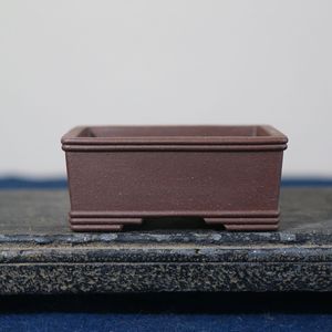 Classic Chinese Style Rectangular Bonsai Pot Handmade Small <b>Trough</b> Planter - Product Image 2
