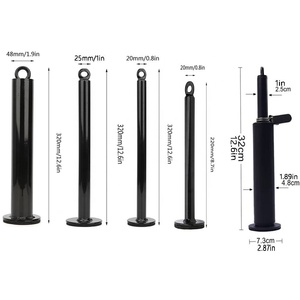 Goupille de chargement réglable pour plaques de poids de fitness avec boucle de support de charge de 8 cm, support de poids noir pour le fitness et le gain musculaire - Product Image 2
