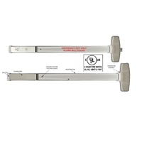Porte de secours à double battant à verrouillage à deux points à clé en acier inoxydable certifiée CE, 3 heures, barre de panique à poussée tactile