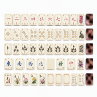 Jeu de Mahjong américain rose avec tuiles écaille de tortue, tuiles Paon et tuiles Joker pour débutants, femmes joueuses, soirée de jeu design