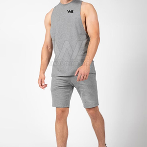 2025 nueva llegada de los hombres sin mangas de algodón lavado a la piedra/poliéster de secado rápido ropa de gimnasio entrenamiento deporte estilo muscular camiseta sin mangas - Product Image 3