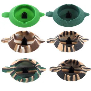 Cendriers colorés de cendrier de silicone de forme de tortue de bas quantité minimale de commande d'usine de la Chine