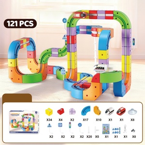Pista de Carreras Magnética para Niños, Bloques de Construcción Magnéticos, Pista de Carreras Antigravedad, Cubo de Gravedad Eléctrico Ecológico de Plástico - Product Image 5