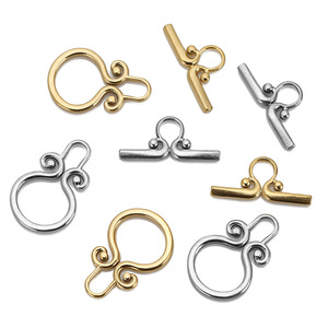 Bán buôn mạ vàng trang sức thành phần thép không gỉ OT chuyển đổi móc cài tự làm kết nối cho Dây chuyền vòng đeo tay phụ kiện - Product Image 2