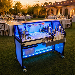 Barra Plegable Personalizable, Mueble de Barra Curva Plegable con Luces y Logotipo en Venta - Product Image 6