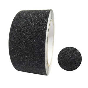 เทปกาวกันลื่น PVC สีดำ ทนทาน กันน้ำ สำหรับติดพื้น ใช้ได้ทั้งภายในและภายนอกอาคาร สำหรับบันได - Product Image 1