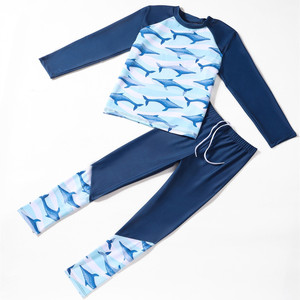 Traje de <span class=keywords><strong>Baño</strong></span> para Niños, Manga Larga, <span class=keywords><strong>Protección</strong></span> <span class=keywords><strong>Solar</strong></span> UPF50+, Conjunto de Dos Piezas con Dibujos Animados, Traje de <span class=keywords><strong>Baño</strong></span> para Niños de 2 a 10 Años, Ropa de Playa Personalizada - Product Image 4