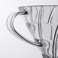 Carafe à café Galaxie en plastique transparent blanc, écologique, avec filtre conique grand format et bec verseur, pour infusion manuelle