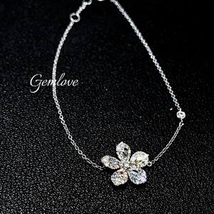 Bracelet en diamant de laboratoire 18K/14K WG 0,53CT, chaîne délicate semi-pavée de 1,83g, cadeau idéal pour femme au quotidien - Product Image 1