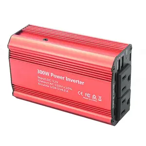 Onduleur de voiture 300W DC 12V à 110V AC avec adaptateur de voiture double USB 4,2a YQ100