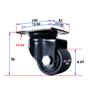 Roue réglable de 2 pouces de type américain, traitement de surface électrophoretique, roulement à roulettes durable à charge lourde - Product Image 5