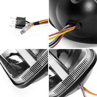 Meilleur modèle de phare Faros Led 5x7 à faisceau haut/bas avec Drl Led pour Jeep Cherokee Xj