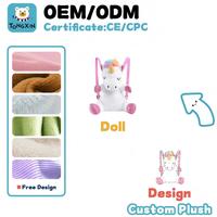 Sac à dos scolaire mini 20 pouces pour filles, motif licorne de dessin animé, en peluche, rembourré en coton PP, personnalisé par le fabricant, vente chaude, certifié CE