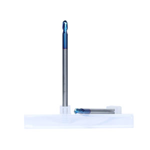 Outils de découpe CNC, fraise à bille, fraiseuse, revêtement nano personnalisable, acier inoxydable HRC65-72, 45 spirales, 2 lames, ZY/OEM - Product Image 4