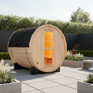 Sauna Exterior de Madera de Pino Maciza, Sauna de Vapor para 4 Personas, Diseño Moderno, Instalación In Situ, Sauna de Madera para Exteriores - Product Image 1