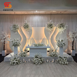 แผงฉากหลังงานแต่งงานอะคริลิค PVC เรียบหรู พร้อมไฟตกแต่ง ฉากหลังงานแต่งงาน งานอีเว้นท์ งานปาร์ตี้ ตกแต่งเวที - Product Image 2