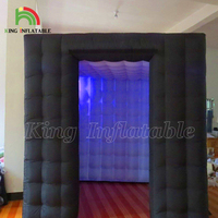 Portabel Putih Tiup Foto Booth Latar Belakang Enclosure Led Dinding Ledakan Tenda Kubus