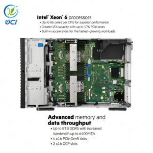 特别优惠HPE Proliant ML350 Gen12 4U塔式服务器Gen11 Gen10数据中心媒体GPU计算机系统，适用于服务器行业 - Product Image 3