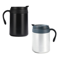 Ensemble de 3 tasses à café 2026 en acier inoxydable 304 de 500 ml pour le café filtre, idéal pour le camping et les voyages
