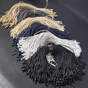 Cuerda colorida para ropa de 20cm de longitud, etiqueta colgante con logotipo personalizado, cuerda de algodón encerado, cuerda para colgar, 1000 piezas por paquete - Product Image 1