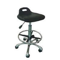 Chaises de laboratoire pivotantes rondes réglables antistatiques en PU, meubles, chaise de laboratoire pivotante ESD