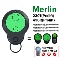 MERLIN M842 Garage Remote Control 433.92MHz for Merlin Garage Door Remote Prolift 430R 230T Roller Door Opener