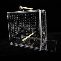 Cage d'élevage pour oiseaux et perroquets, sur mesure, grande, transparente, en acrylique, écologique, recyclable, de luxe, moderne, carrée, facile à assembler