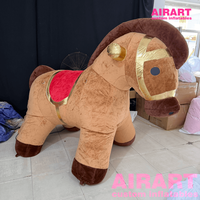 Cheval en peluche publicitaire de Noël pour accessoires de scène, ballon gonflable promotionnel personnalisé en forme de cheval pour la décoration de parcs d'attractions