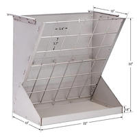 Alimentador de heno de cabra de acero galvanizado desmontable de gran capacidad, comederos para ovejas y cabras, producto de fabricación de chapa metálica