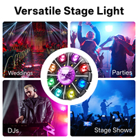 Luz de Efecto para Fiestas de 150W, Cabezal Móvil con Haz de Luz Rojo y Verde, Láser Estroboscópico, Control Remoto DMX512, para DJ, Discoteca, Bar, KTV, Navidad, Escenarios