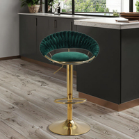 Tabourets de comptoir en velours de luxe avec repose-pieds Chaises de bar élégantes pour événements et bars