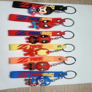 Cartone animato Marvel portachiavi vendicatori in resina di gomma morbida figurina ciondolo chiave per auto alla moda piccoli <span class=keywords><strong>accessori</strong></span> - Product Image 3