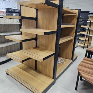 מתכת כבדה מדפים גונדולה מדפים מעץ זול חנות מדפים למכולת ונוחות מתלה - Product Image 3