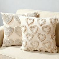 Housse de coussin en forme de cœur pour la Saint-Valentin, pour canapé en toile tuftée, pour la décoration du salon et de la chambre