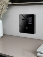 Bingoelec Double interrupteur universel Prise murale USB Typ-C Prise électrique avec indicateur