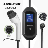 Chargeur EV portable GB/T Type 2 7kW 32A Nouvelle station de recharge EV pour usage public et domestique