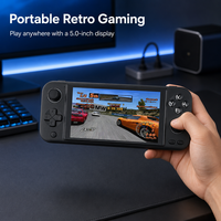 Console de jeu portable Hot R900, 64 Go, corps métallique, écran LCD 5,0 pouces, sortie TV, 18000 jeux intégrés, console de jeu rétro portable