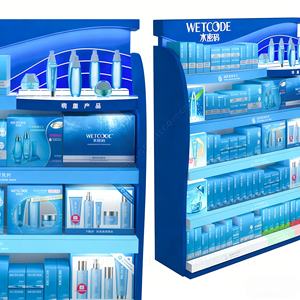 Exhibidor de Piso de Madera con Iluminación LED para Productos de Cuidado de la Piel de Alta Gama, Estantes para Cosméticos, Gabinete para Supermercados, Tiendas de Belleza y Comercios Minoristas - Product Image 5