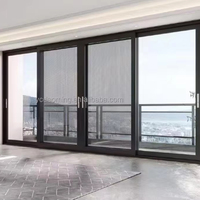 Système d'étanchéité personnalisé pour fenêtre à battant en aluminium à rupture de pont thermique, intégrée au sol et au plafond, pour balcon moderne