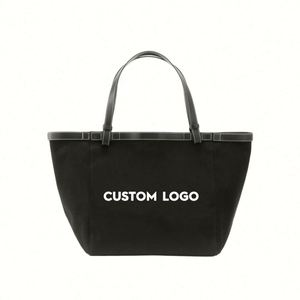 New Tide Lazy Style Simple <b>Large</b> Capacity Thickened Tote Canvas Handheld Shopping One Shoulder Women's Student School <b>Bag</b> - Product Image 5