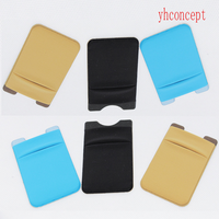 Dompet Kartu Kredit Elastis Magnetik Dua Slot Grosir Pabrik, Kantong Lycra Tahan Lama, Sarung Ponsel Tipis