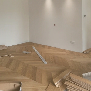 Parquet en bois de luxe Parquet en bois massif de chêne à chevrons <span class=keywords><strong>Versailles</strong></span> pour immeuble résidentiel - Product Image 4