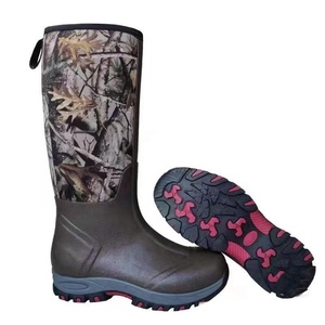 Bottes de pluie imperméables en néoprène camouflage pour homme, hauteur genou, pour la <span class=keywords><strong>chasse</strong></span> en extérieur, vente en gros YL489 - Product Image 2