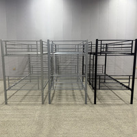 Lit superposé en métal pour employés, lit superposé en fer durable avec barrières de sécurité intégrales et échelle pratique