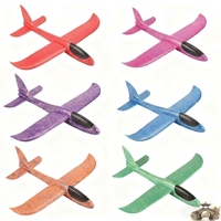 TongYuan Avion planeur en mousse de 48 cm pour l'extérieur, jouet interactif familial parent-enfant avec lumières, pour les enfants de 14 ans et plus