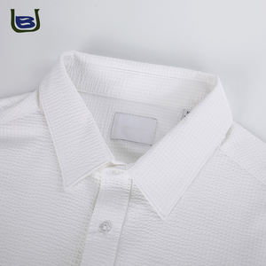 Camisa informal de lujo con cuello vuelto para hombre, servicio personalizado, manga larga, LICRA blanca y poliéster para primavera y otoño - Product Image 4